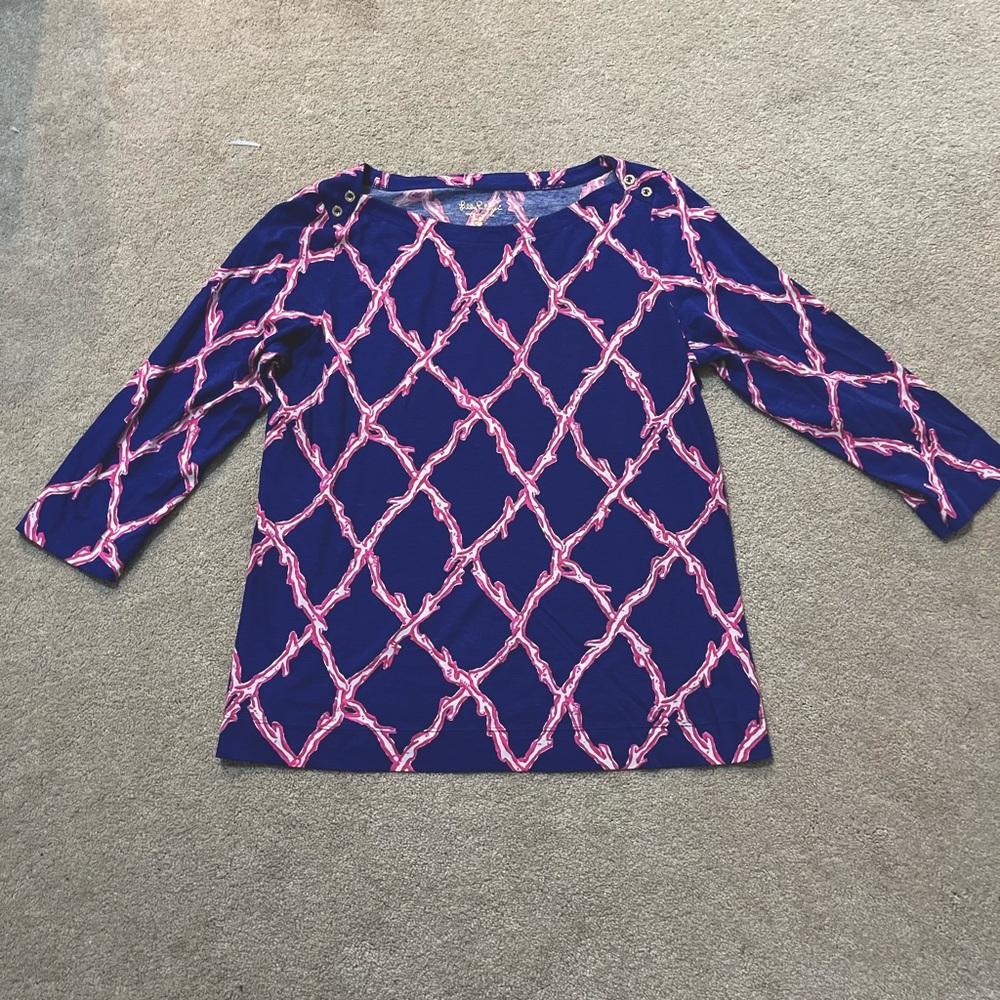 Lilly Pulitzer 3/4 sleeve top